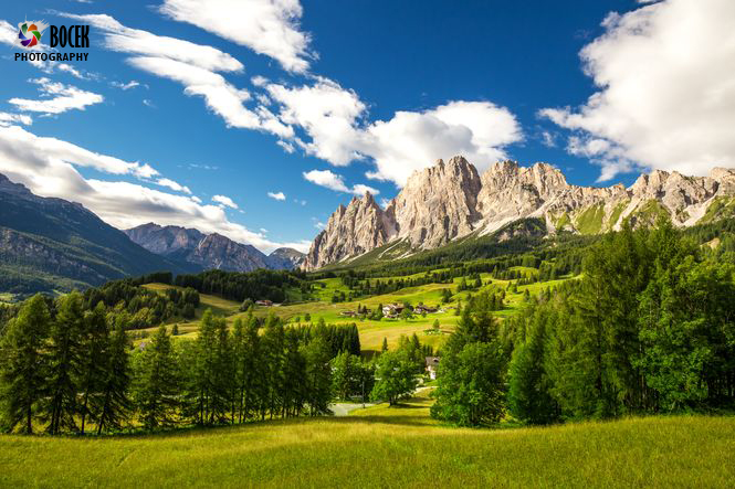 View to Dolomites mountains, Italy, Europe